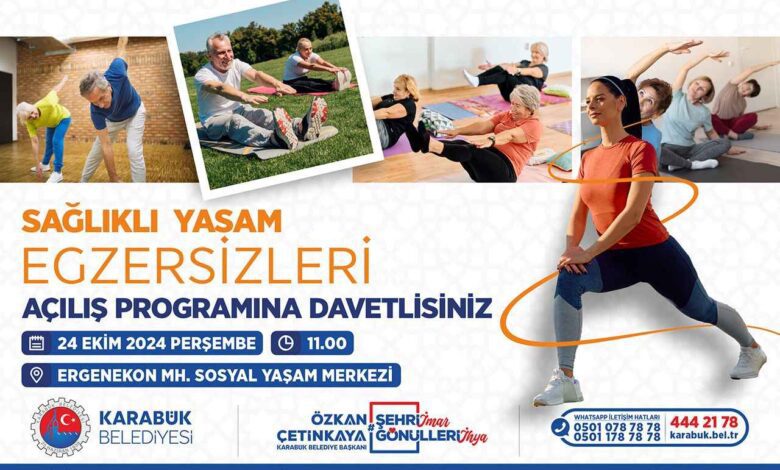 Karabük Belediyesi'nden Sağlıklı Yaşam İçin Egzersiz Programı Başlıyor 1 Karabük Belediyesi'nden Sağlıklı Yaşam İçin Egzersiz Programı Başlıyor
