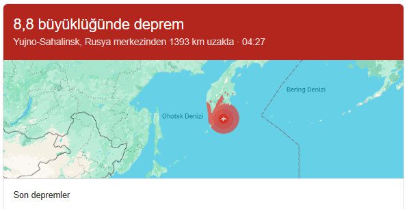 Rusya'da 8,8 Büyüklüğünde Deprem: Japonya ve ABD’de Tsunami Alarmı ve Tahliyeler 1 Rusya’da 8,8 Büyüklüğünde Deprem: Japonya ve ABD’de Tsunami Alarmı ve Tahliyeler