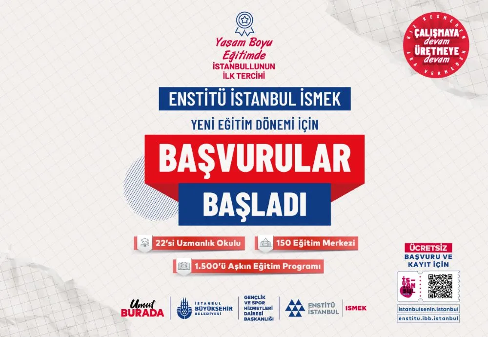 Enstitü İstanbul İSMEK’e 48 Saatte 185 Bin Başvuru