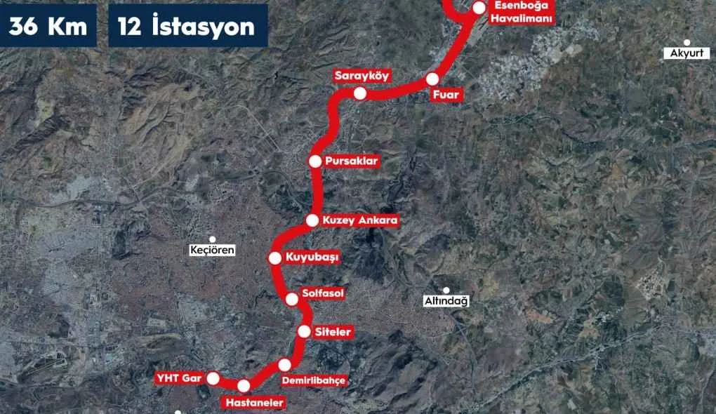 Esenboğa Metrosu 2026’da başlıyor: Hat YHT Gar’dan havalimanına uzanacak